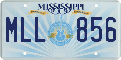 MS license plate MLL856