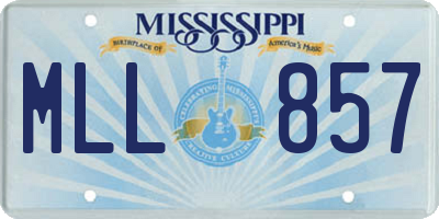 MS license plate MLL857