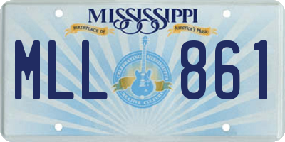 MS license plate MLL861