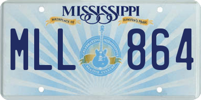MS license plate MLL864