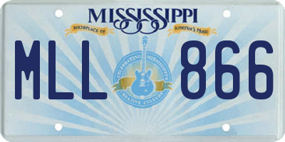 MS license plate MLL866