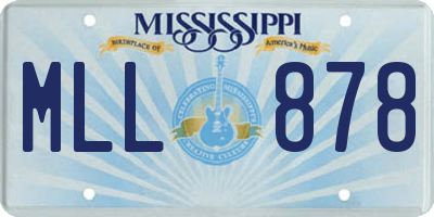MS license plate MLL878