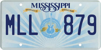 MS license plate MLL879