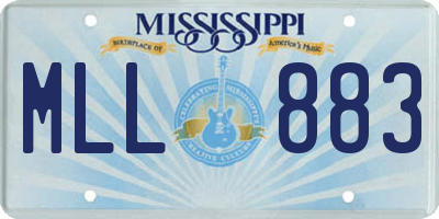 MS license plate MLL883