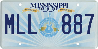 MS license plate MLL887