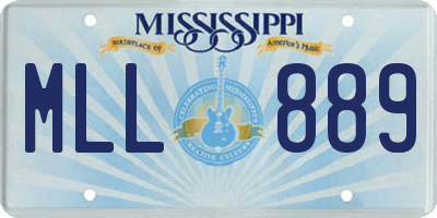MS license plate MLL889