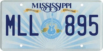 MS license plate MLL895