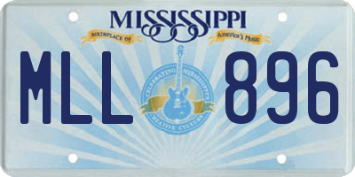 MS license plate MLL896