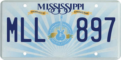 MS license plate MLL897