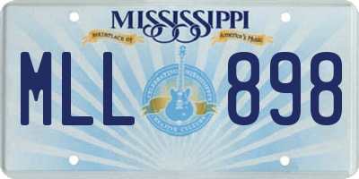 MS license plate MLL898