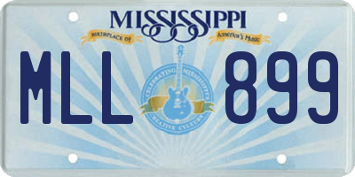 MS license plate MLL899
