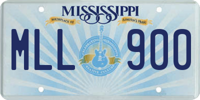 MS license plate MLL900