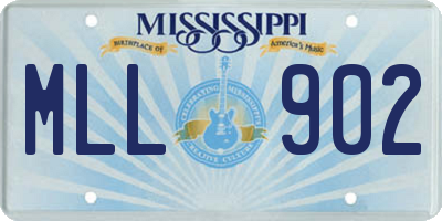 MS license plate MLL902