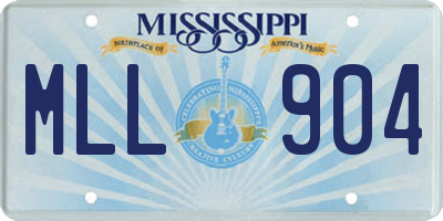 MS license plate MLL904