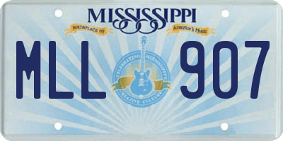 MS license plate MLL907