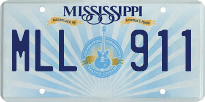 MS license plate MLL911