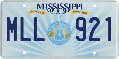 MS license plate MLL921