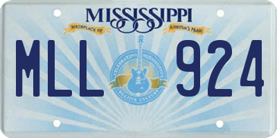 MS license plate MLL924