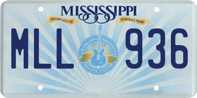 MS license plate MLL936