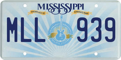 MS license plate MLL939