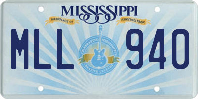 MS license plate MLL940