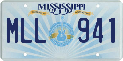 MS license plate MLL941