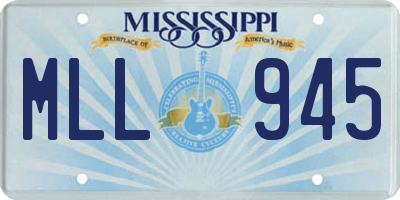 MS license plate MLL945
