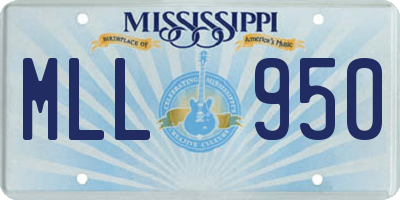 MS license plate MLL950