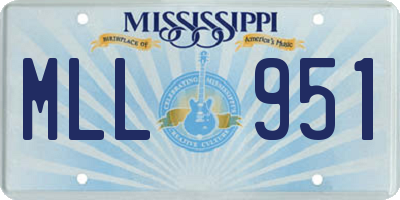 MS license plate MLL951