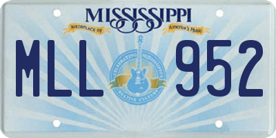 MS license plate MLL952