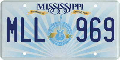 MS license plate MLL969