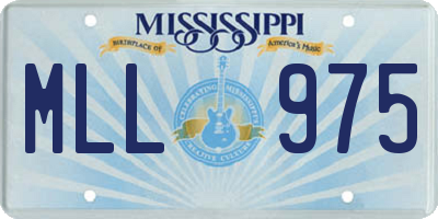MS license plate MLL975