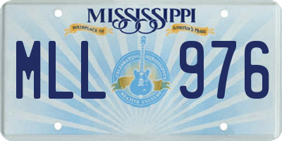 MS license plate MLL976