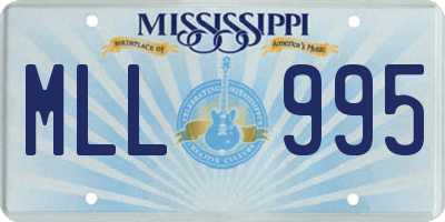 MS license plate MLL995