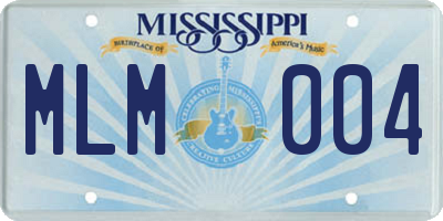 MS license plate MLM004