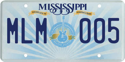 MS license plate MLM005