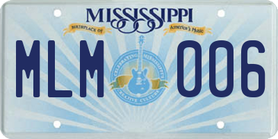 MS license plate MLM006