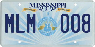 MS license plate MLM008