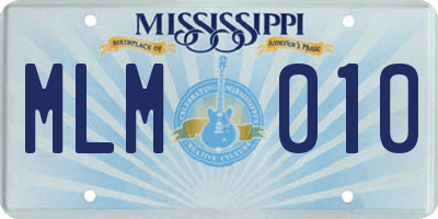 MS license plate MLM010