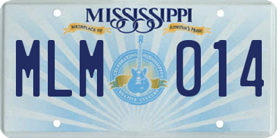 MS license plate MLM014