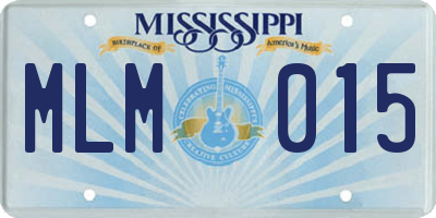 MS license plate MLM015