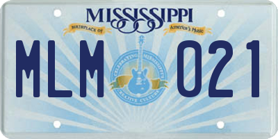 MS license plate MLM021
