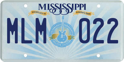 MS license plate MLM022