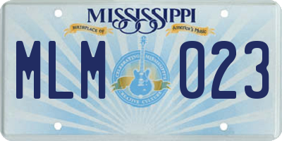 MS license plate MLM023