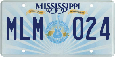 MS license plate MLM024