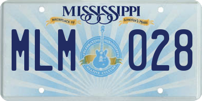 MS license plate MLM028