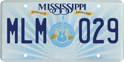 MS license plate MLM029