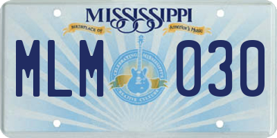MS license plate MLM030