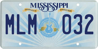 MS license plate MLM032
