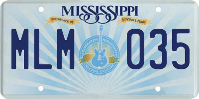 MS license plate MLM035